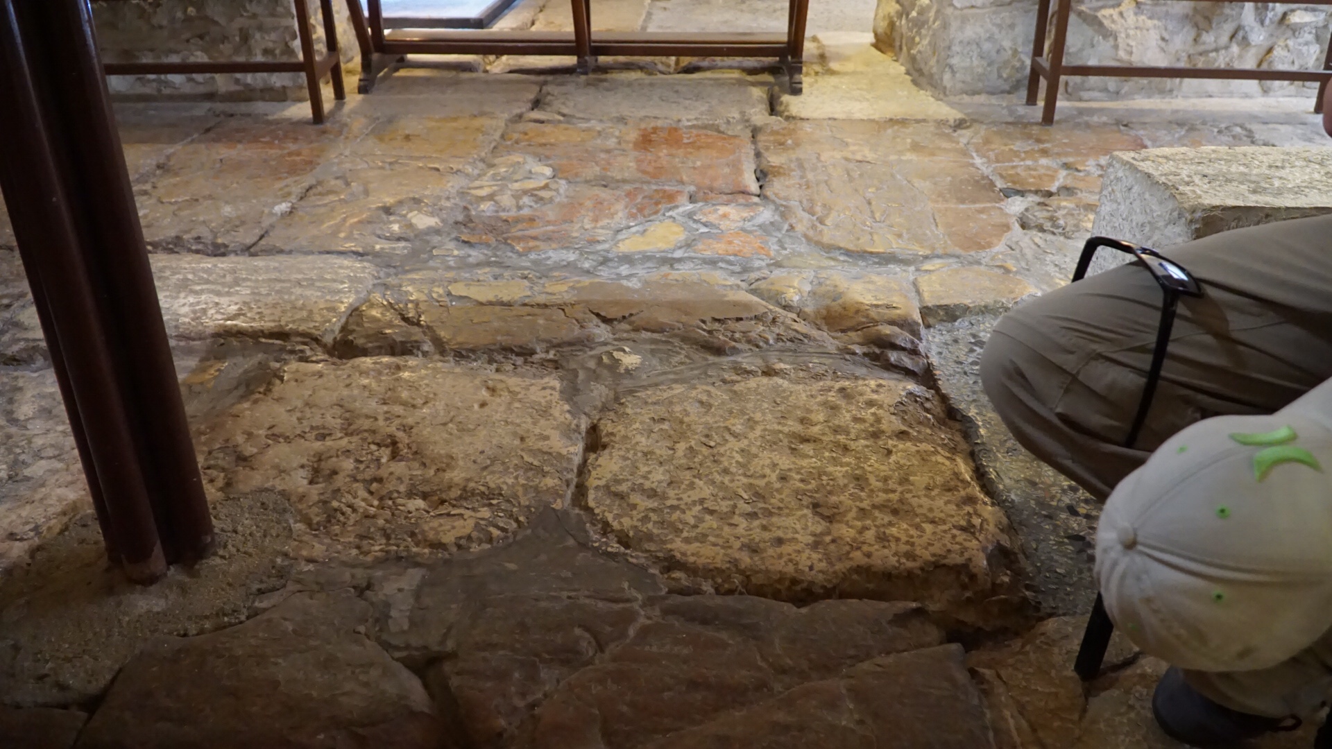 Floor at the Praetorium - where Jesus was beaten