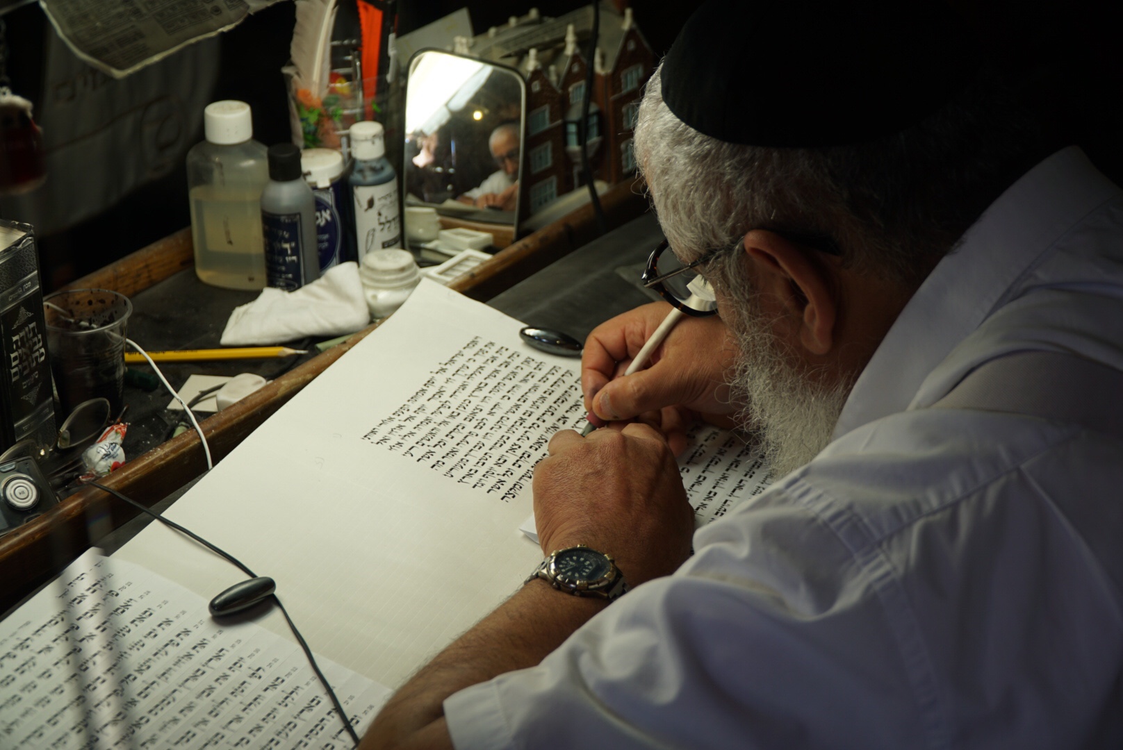 Scribe at the Synagogue on Masada
